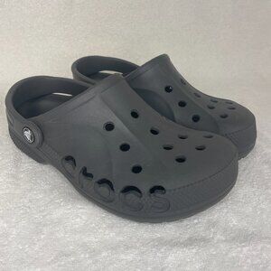 Crocs Unisex Baya Clog Graphite Dark Gray Clogs Size M5 W7 Slip On Shoes